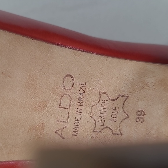 Aldo Women's Red Peep Toe Heels - Picture 7 of 7
